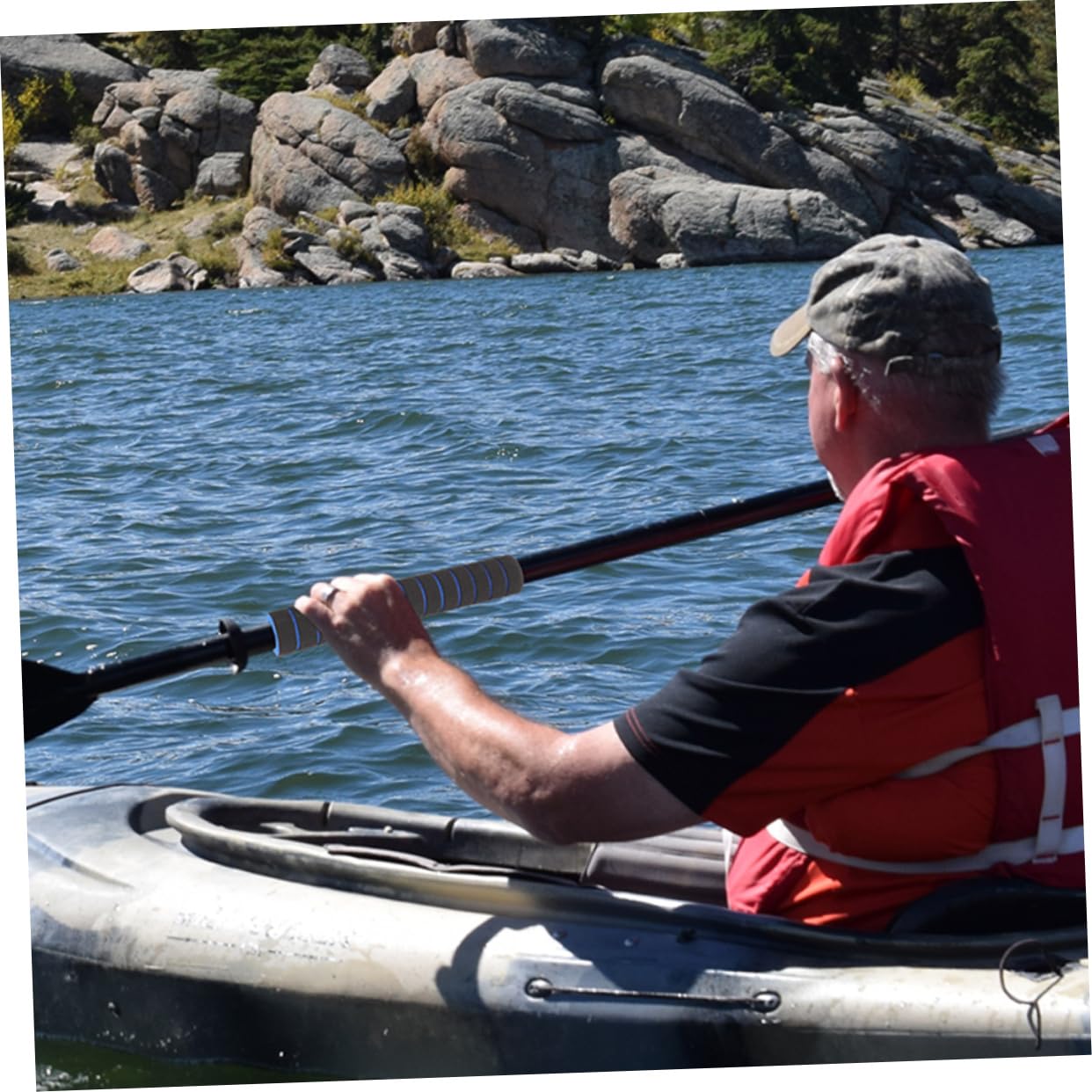 balacoo 2sets Breathable Kayak Paddle Grips Kayak Paddle Grip Wraps Sponge Handle Cover Accessories 4pairs*2