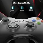 Wireless Controller for Xbox 360 with Receiver, 2.4GHZ Gamepad Joystick Controller Remote for Xbox 360 Console & PC Windows 7/8/10, White