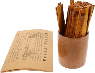 Outanaya Traditional Chinese Bamboo Divination Sticks Set for Fortune Telling with Portable Design