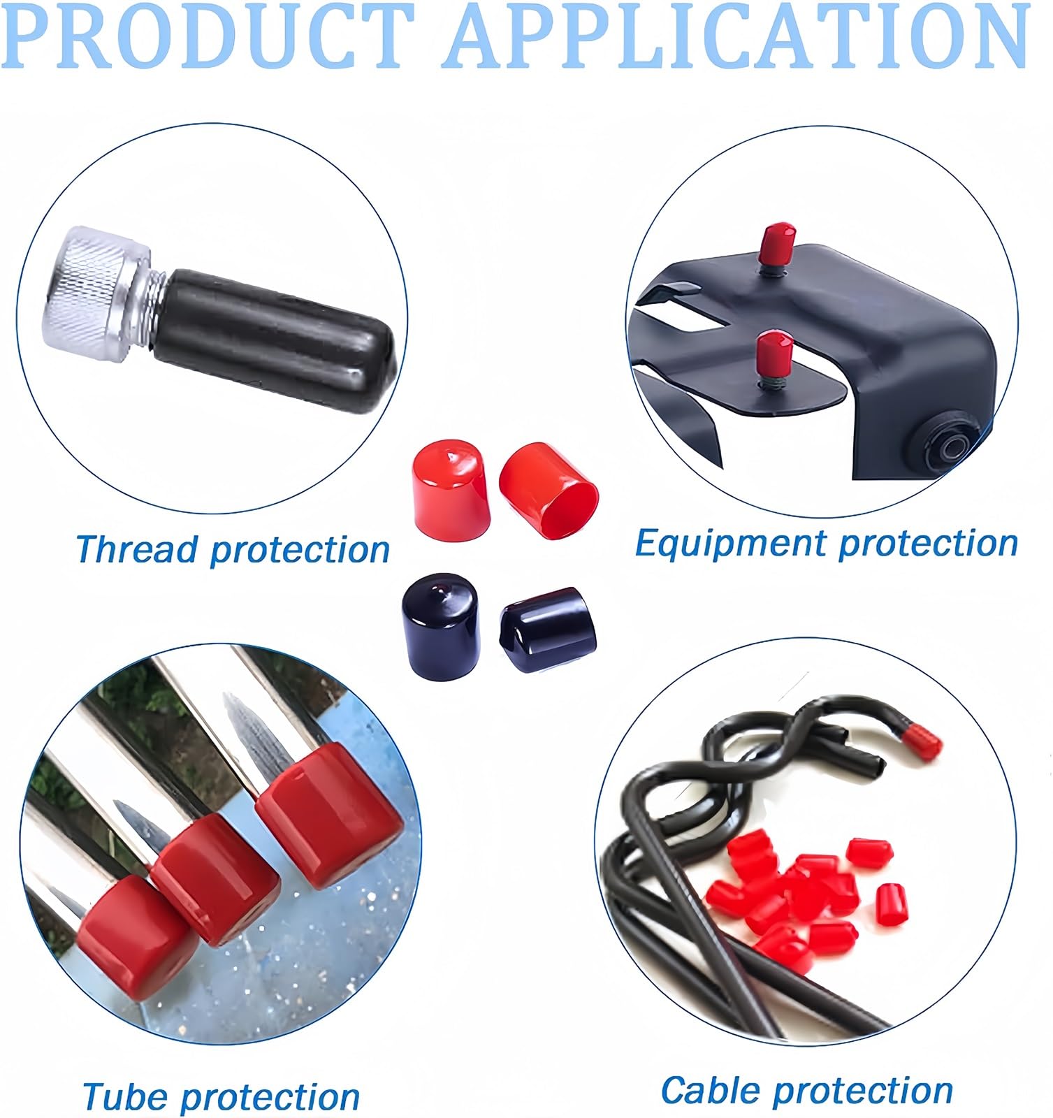 MACHSWON 100pcs Rubber End Caps 7mm ID - Image 4