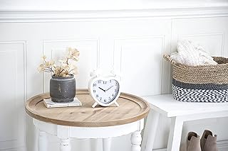 Deco 79 Metal Heart Clock with Bell Style Top, 7