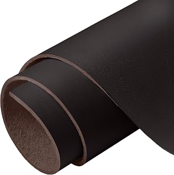 Tooling Leather Full Grain Sheets Genuine Cowhide Leather 1.8mm-2.0mm Thick Piece for Leatherworking, Sewing Hobby, Crafting Leather Coffee 4"x10"