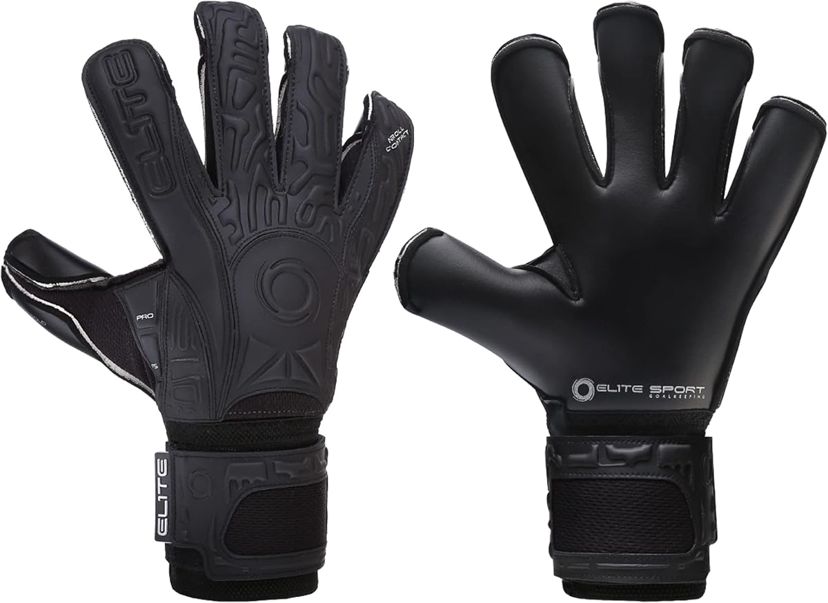 ELITE SPORT Goalkeeper Gloves for Adults, Removable Finger Spines, Pro-Level Goalkeeper Gloves for Superior Grip and Control (Knight, 4mm Control MB Latex)