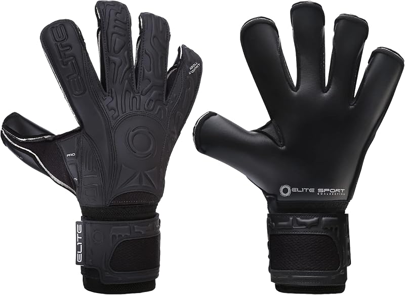ELITE SPORT Goalkeeper Gloves for Adults, Removable Finger Spines, Pro-Level Goalkeeper Gloves for Superior Grip and Control (Knight, 4mm Control MB Latex)