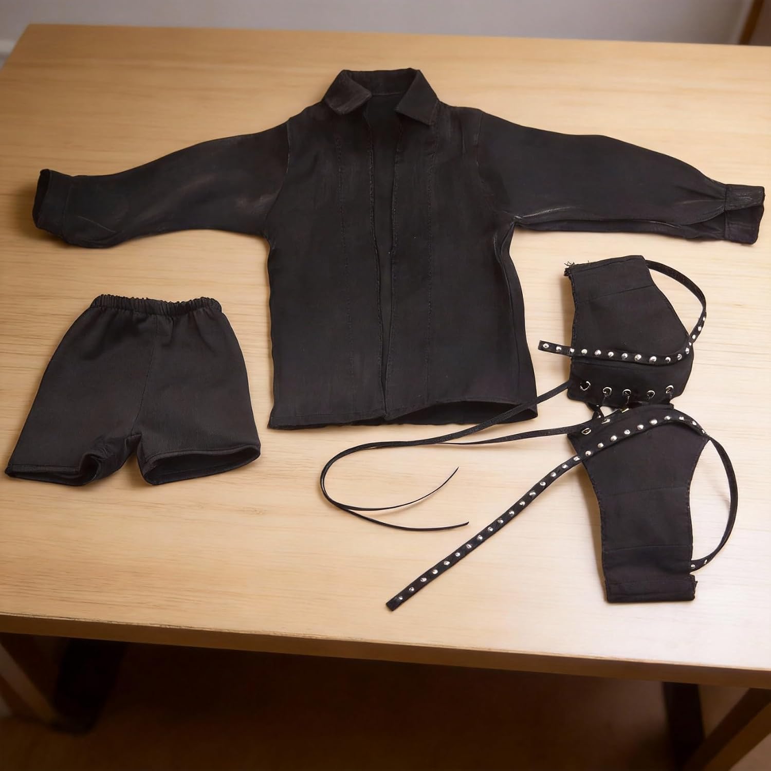 1/3 SD BJD 60cm Gothic Punk Black Sheer Display Clothes Outfit image 2