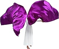 Vista 9 de Wuchieal 74" x 55" Banderas de adoración grandes de semicírculo suave, bandera de alabanza de semicírculo de satén con varillas escalables 1 pares