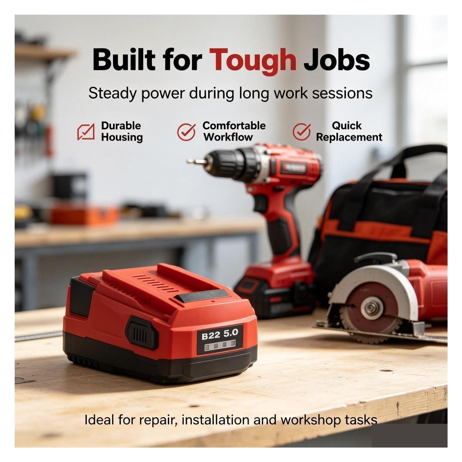 Batería De Litio For Herramientas Inalámbricas De 5Ah, Compatible Con Hilti