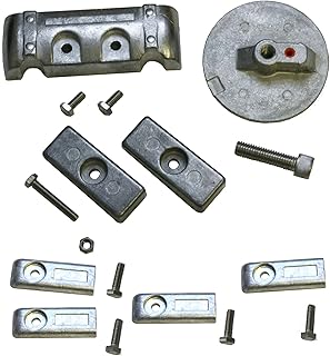 Aluminum Anode Kit for Mercury Verado 6 Outboard Motors US Military Grade Aluminum Anode Kit with Hardware Replaces 8M0126670, CMVERADO06KITA, 95121, 18-6157