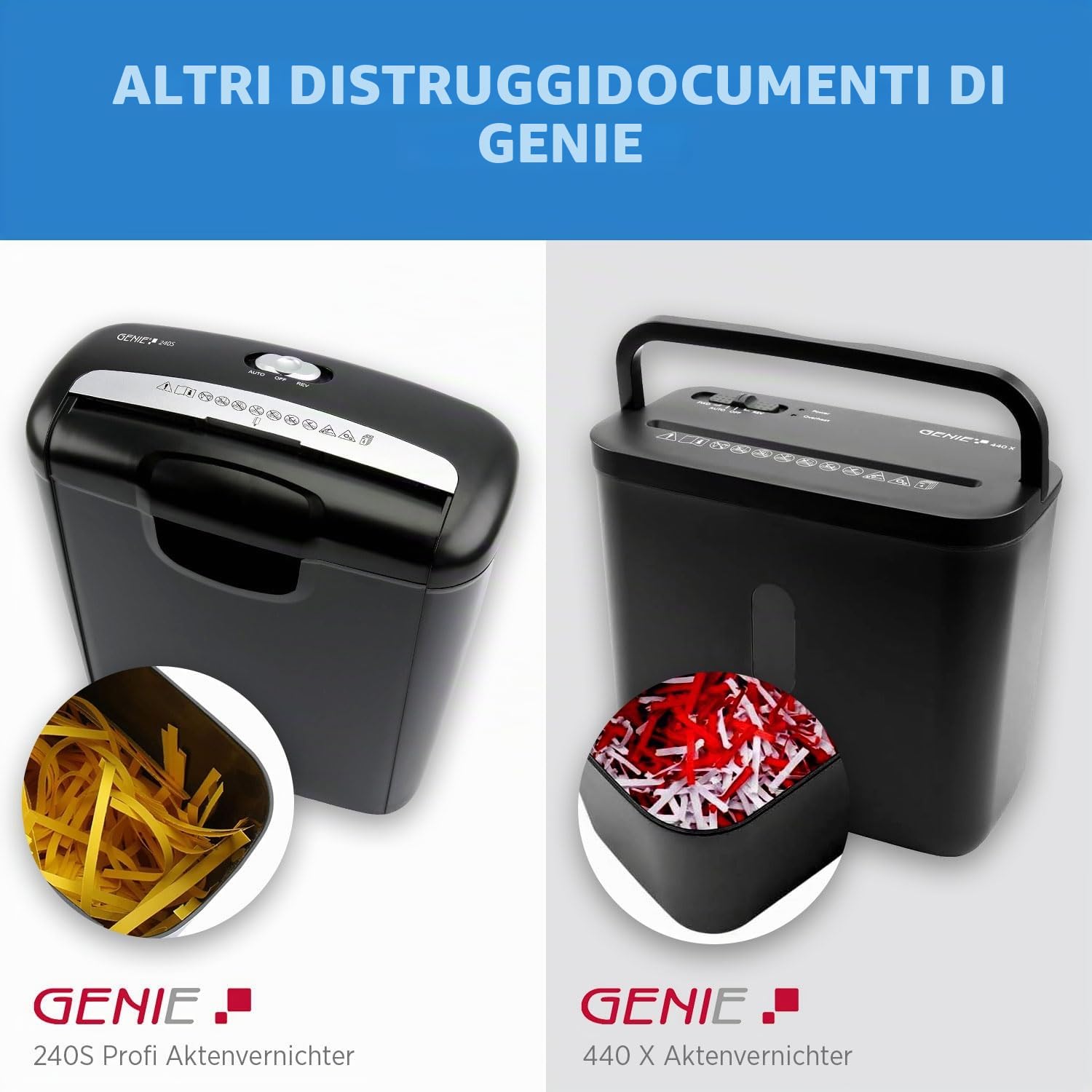 GENIE 12218 580 XCD PLUS Distruggidocumenti, Taglio Trasversale, Capacità 10 Fogli, Distruggi CD, Contenitore da 21 litri, Livello di Sicurezza P4, Nero