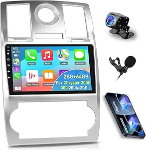 NHOPEEW 9" Android Car Radio for Chrysler 300/300C (2004–2011) with Wireless CarPlay and Android Auto
