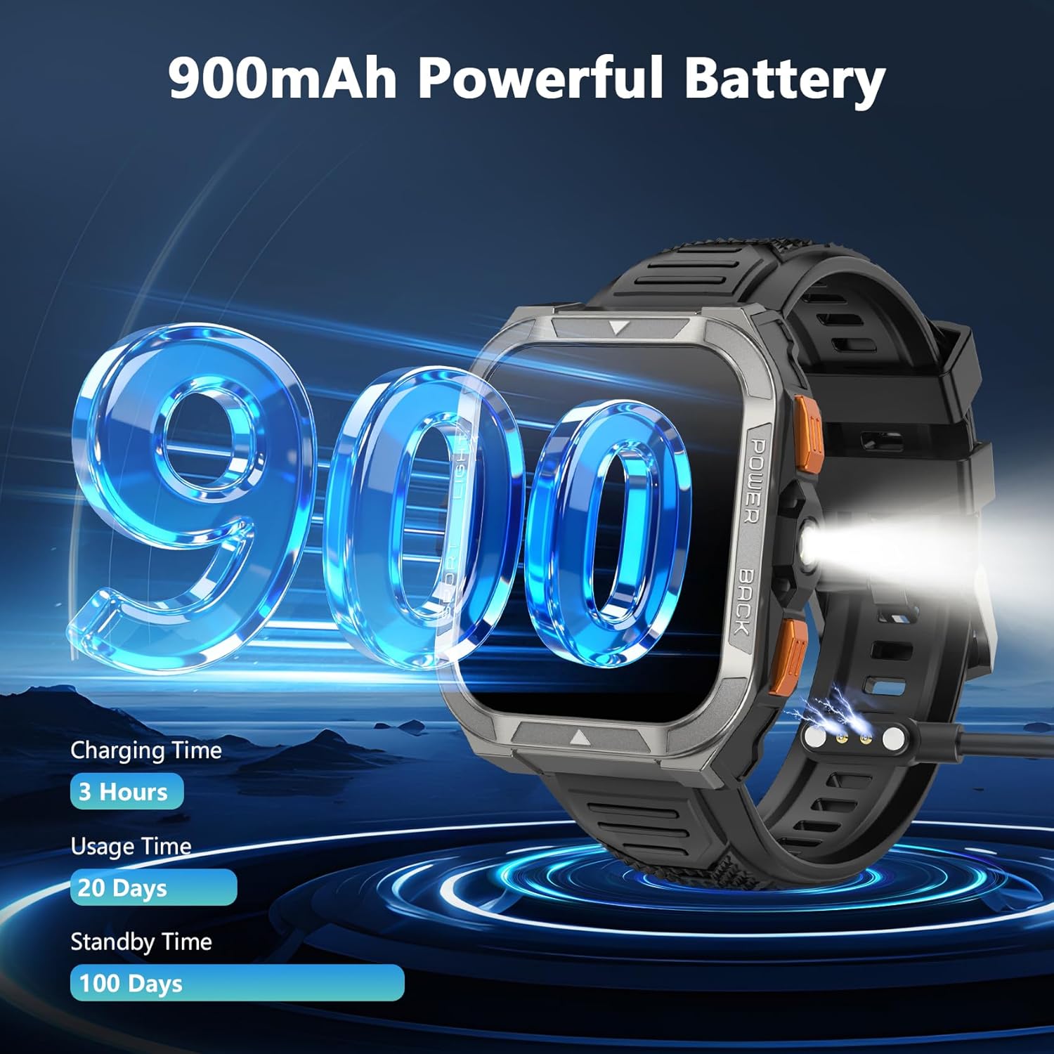 Blackview GPS Smart Watch for Men with ChatGPT, AI Translator, Compass & Flashlight/100-Day Battery/Bluetooth Calling/Health Monitor/100+ Sports,Fitness Tracker for iPhone/Android Phones 6 71o7cXZn