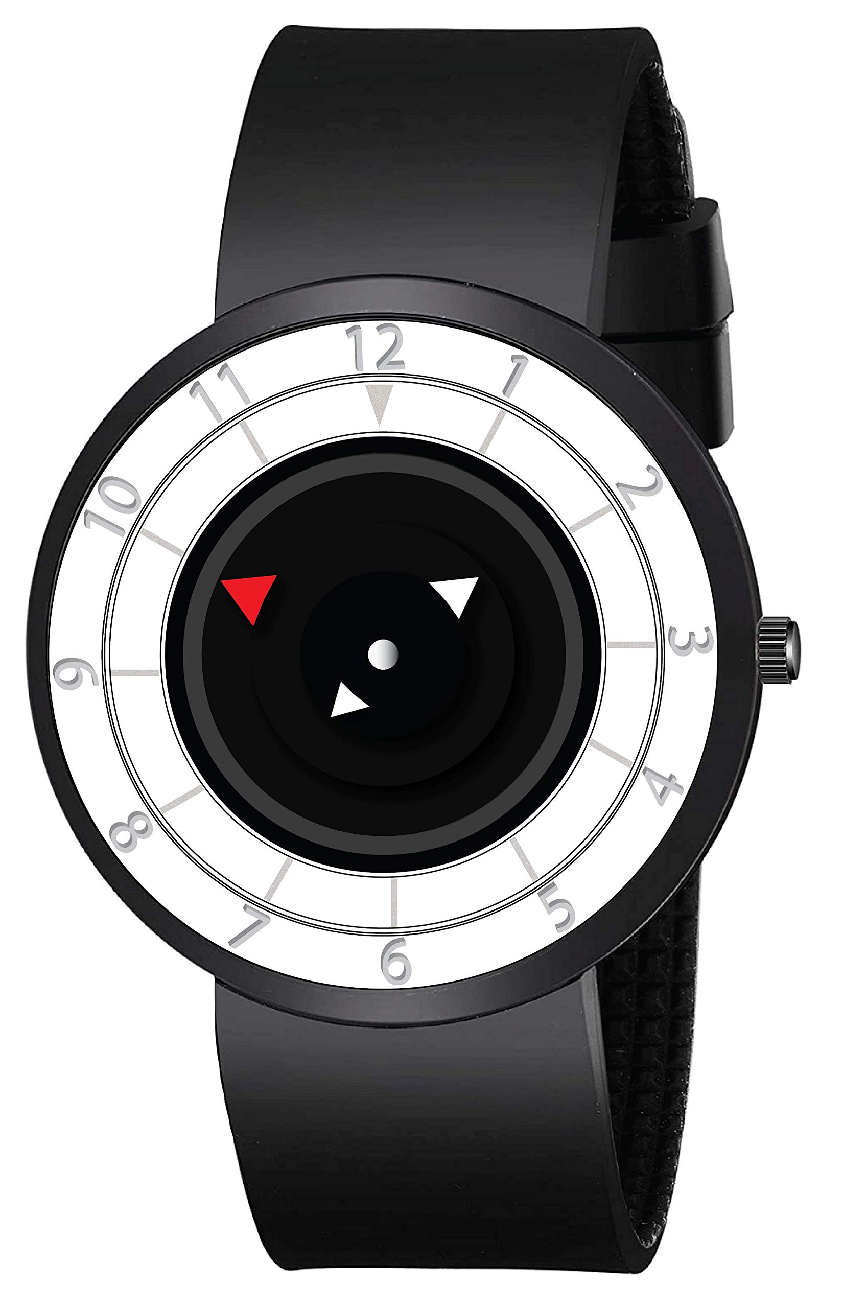 ZUPERIA White Dial Funky Pointers and Black Silicon Strap Analog Watch for Boys & Men (B08JPT8JQL) Amazon Price History, Amazon Price Tracker