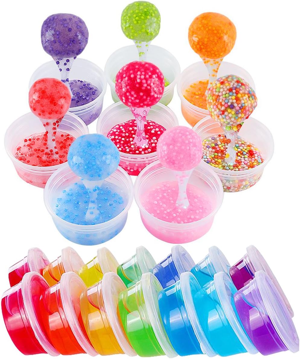 Augshy Slime Containers with Lids 40 Pack Small Plastic Containers with Lids for Slime，Food Storage Containers with Lids（4 oz）