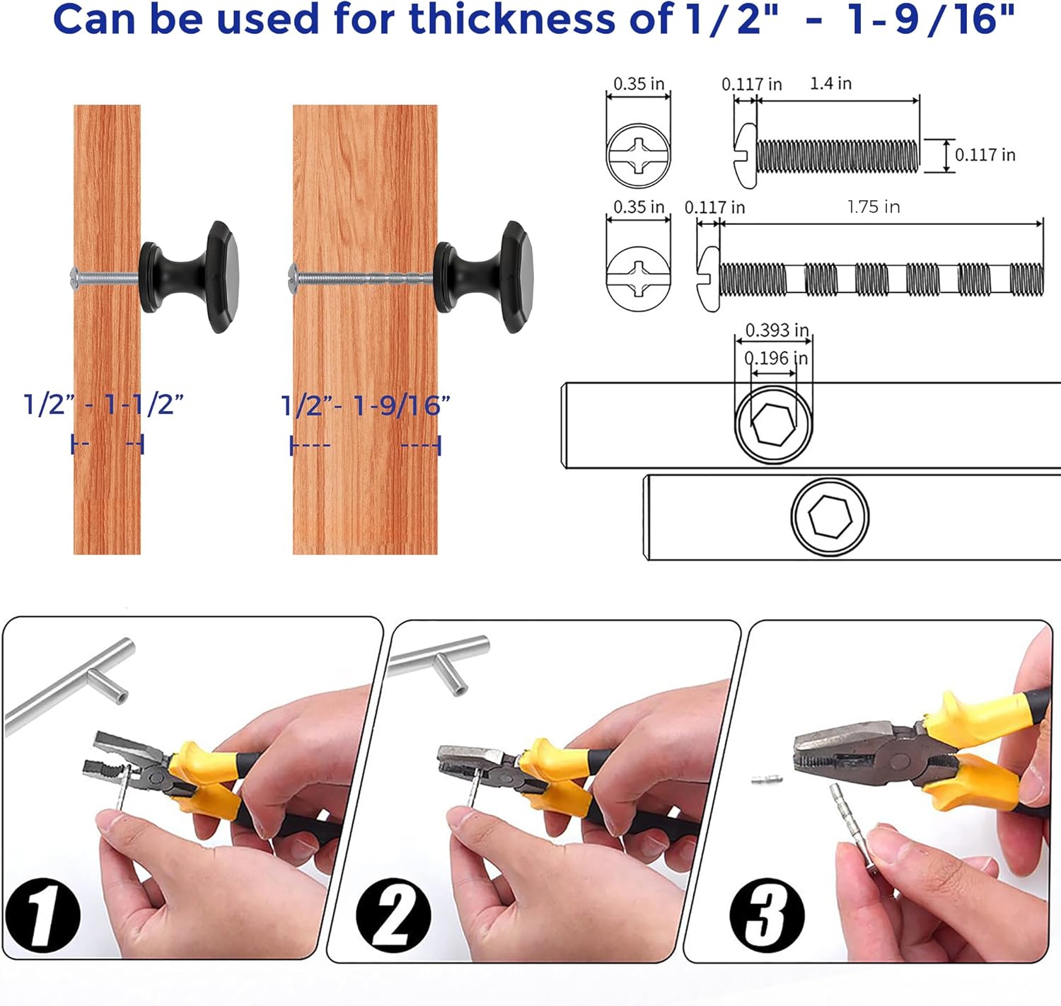 Ravinte 20 Pack Matte Black Kitchen Cabinet knobs Single Hole Drawer Pulls for Bathroom, Dresser Drawer and Cupboard Hardware