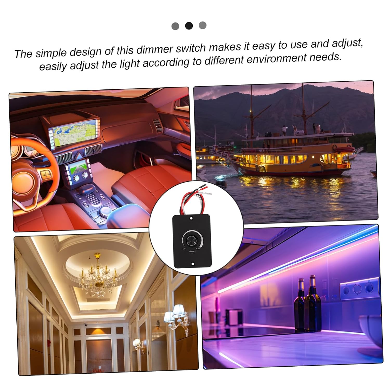 12v Travel Trailers Manual Knob Pwm Controller for Automotive Led Lighting Smooth Dimming Function for Rvs