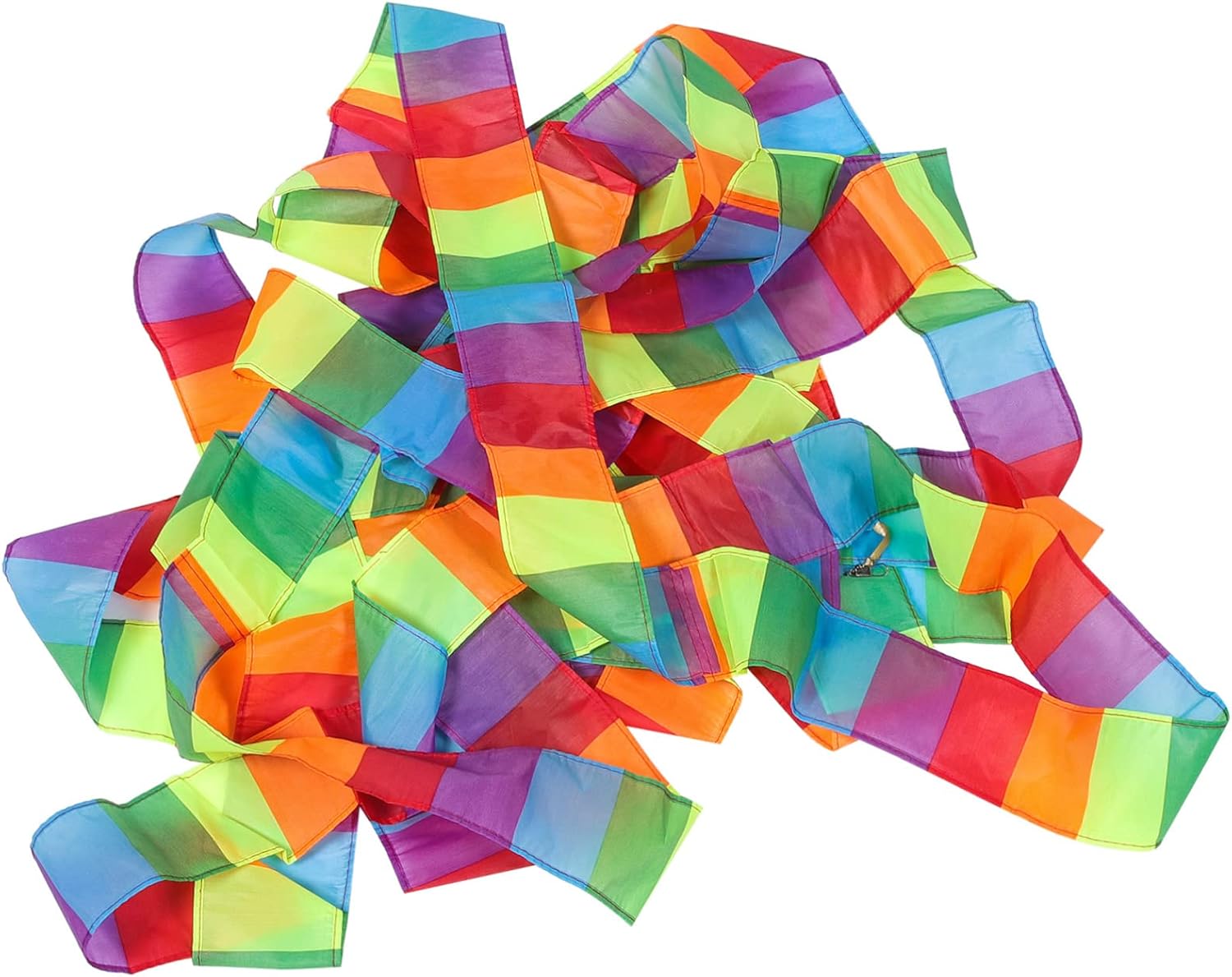 TOYANDONA Colorful Rainbow Kite Tail Ribbon for Outdoor Activities Easy to Install DIY Kite Accessory Streamer Vibrant Decoration for Garden Play and Flying Fun