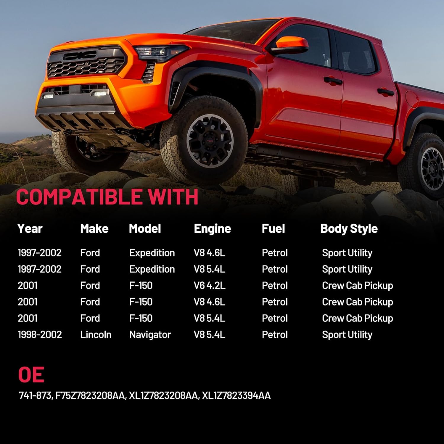 BDFHYK 741-873 Power Window Regulator with Motor Front Right Compatible with Ford Expedition 1997-2002, Ford F-150 2001, Lincoln Navigator 1998-2002