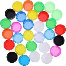 Healifty Plastic Bottle Caps Colorful Bottle Protection Lids for Kids Kindergarten DIY Craft Projects Scrapbooks 100pcs