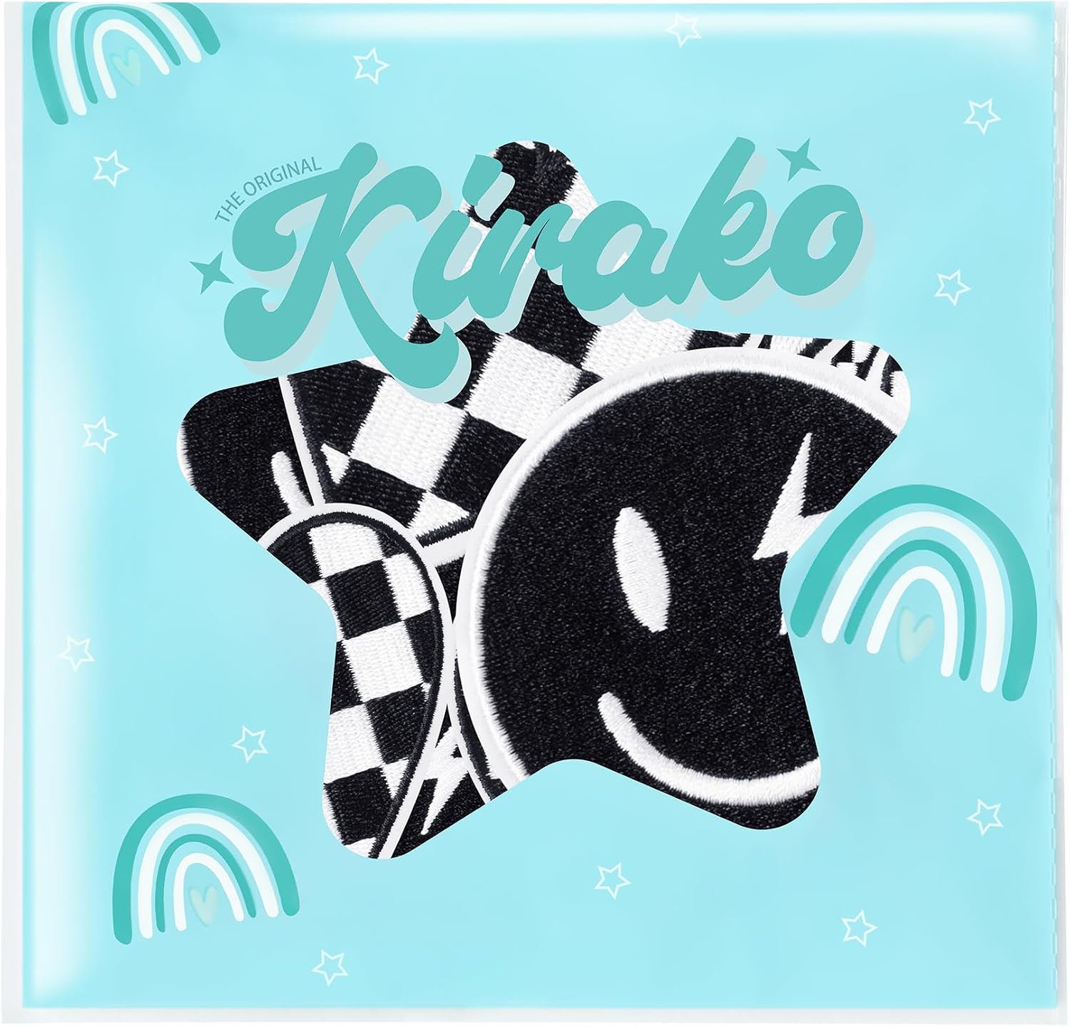 12Pcs Black and White Checkered Iron on Patches Classic Racing Heart Star Smile Lightning Bolt Sew on Repair Embroidered Applique Preppy Style DIY Crafts Accessories Gifts for Clothing Backpack Hat