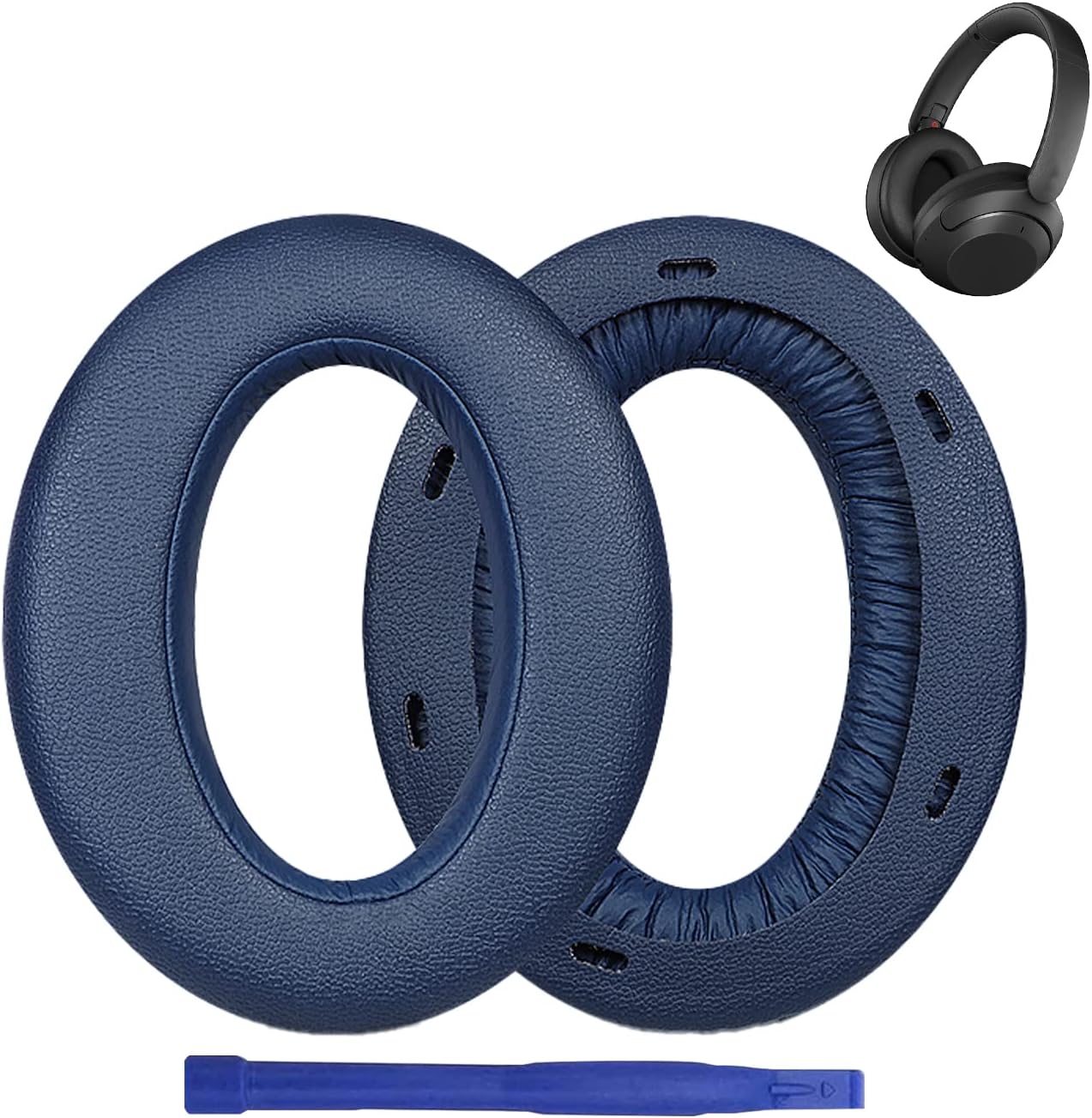 WH-XB910N Replacement Earpads Comfortable Protein Leather Ear Cushions Noise Canceling Headset Cover Earmuff Repair Parts for Sony WH-XB910N Over-Ear Wired&Wireless Headphone(Blue) : Electronics