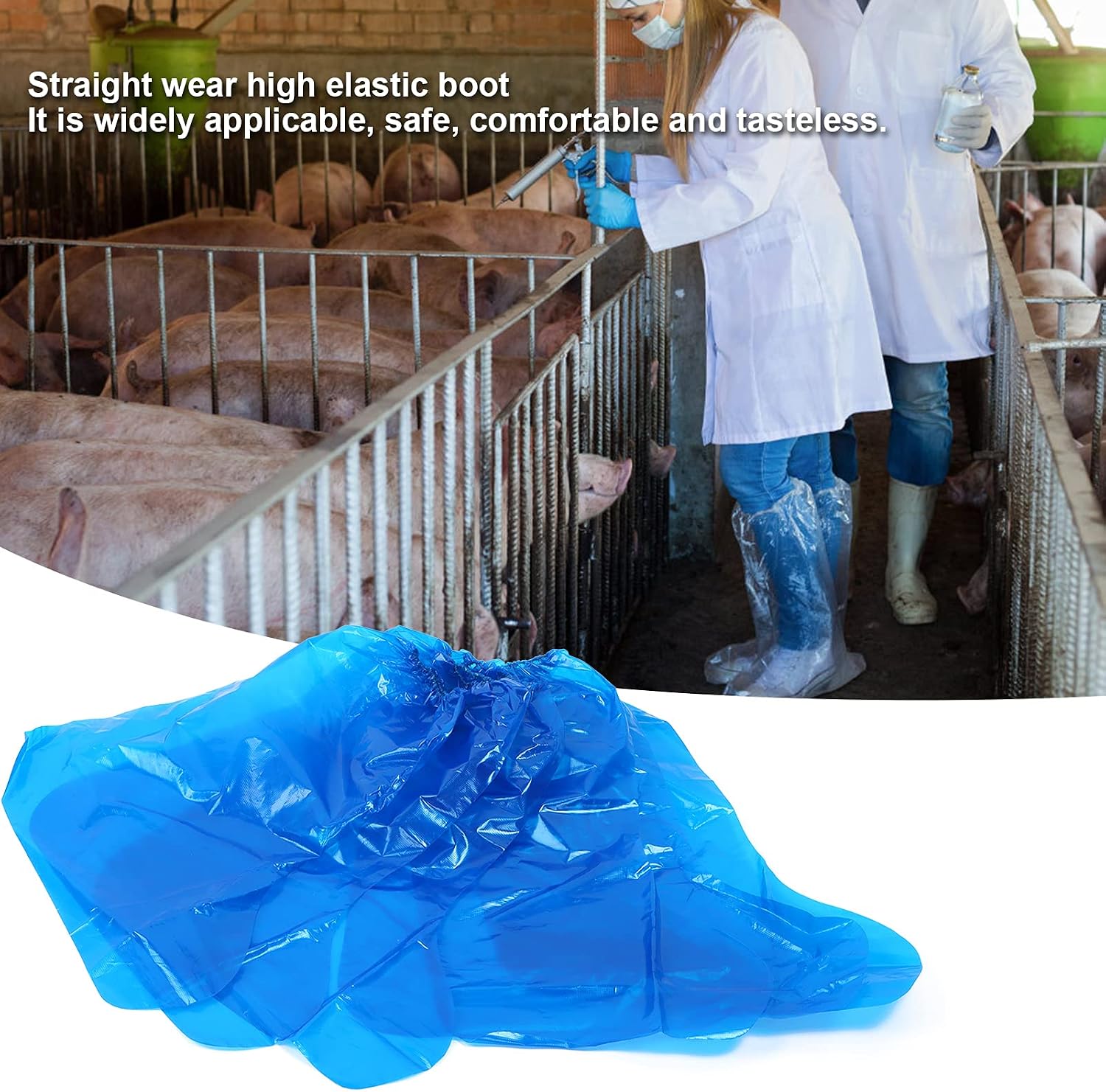 Shoe Covers Disposable Non Slip Extended Thick Boot Covers for Rainy Day Farm Work Outdoor Activities Plastic 51x37.5cm 500Pcs