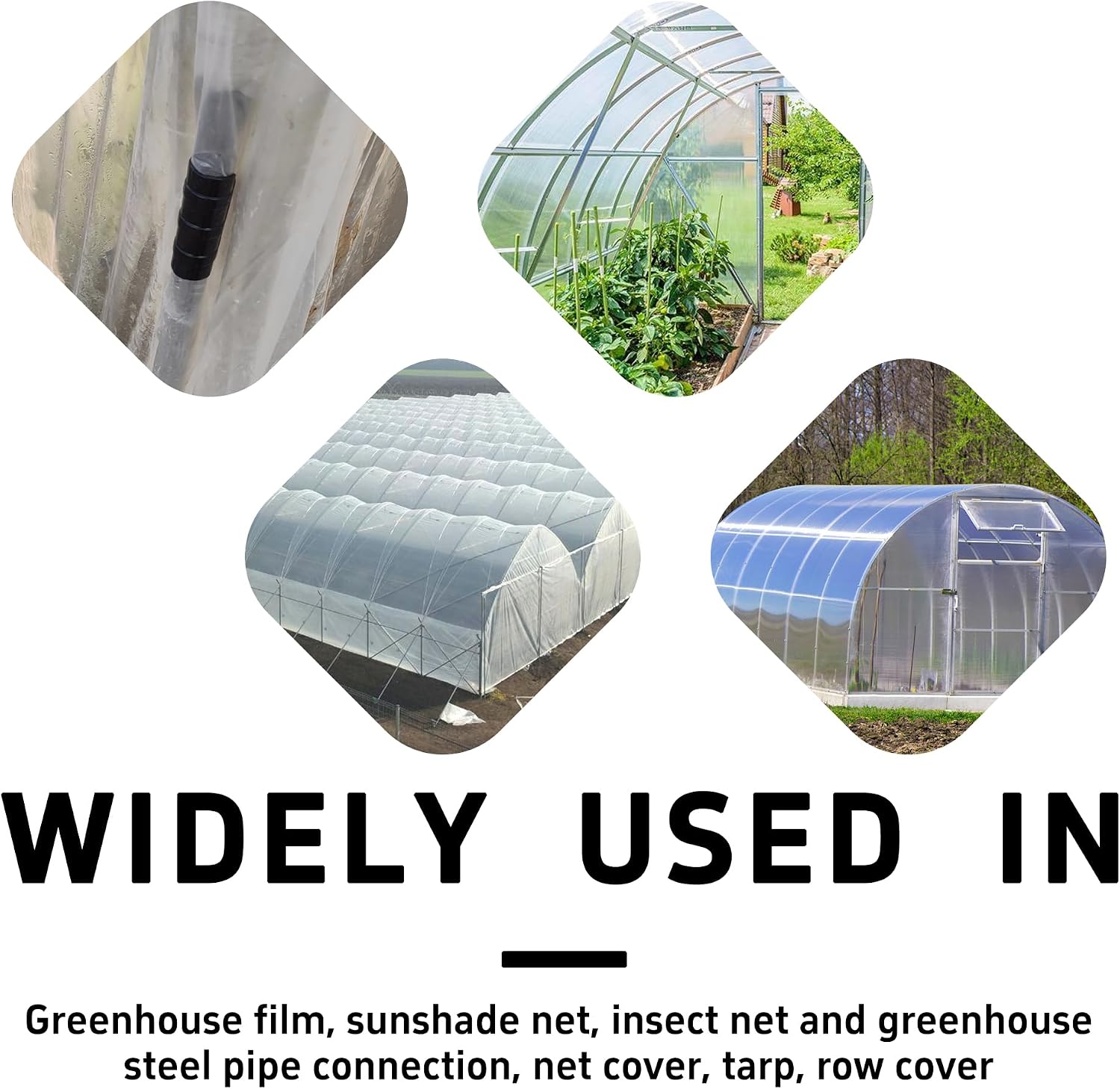 pson 25Pcs 25mm Greenhouse Clamps Plastic Tube Clips, Snap Pipe Clamps for Securing Greenhouse Film, Sunshade Net and Gardening