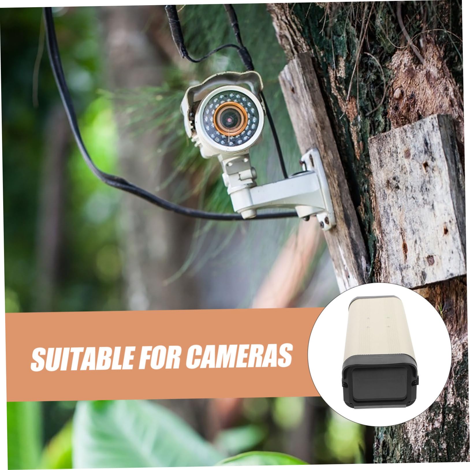 Boîtier de Caméra Extérieure 12 Pouces et Protection Anti-Pluie en Alliage D'aluminium Conception à Ouverture Latérale pour Caméra de Surveillance en Extérieur