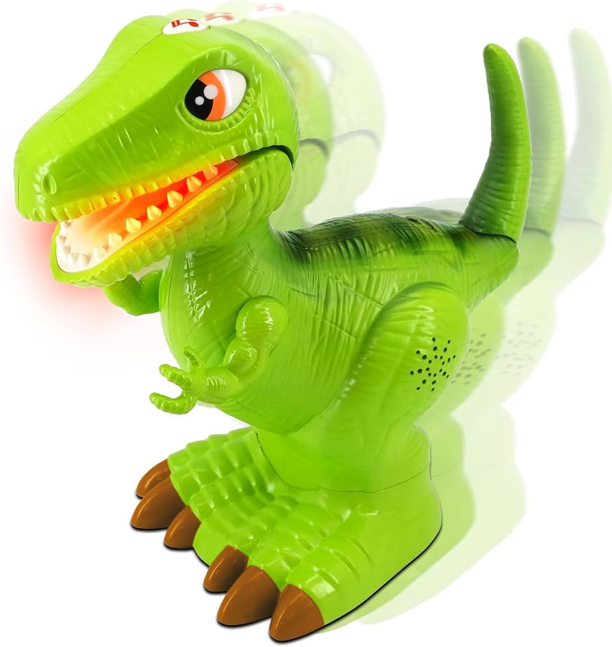 Amazon.com: Kiddieland Roar N' Go T-Rex Dinosaur Toy, Light-Up