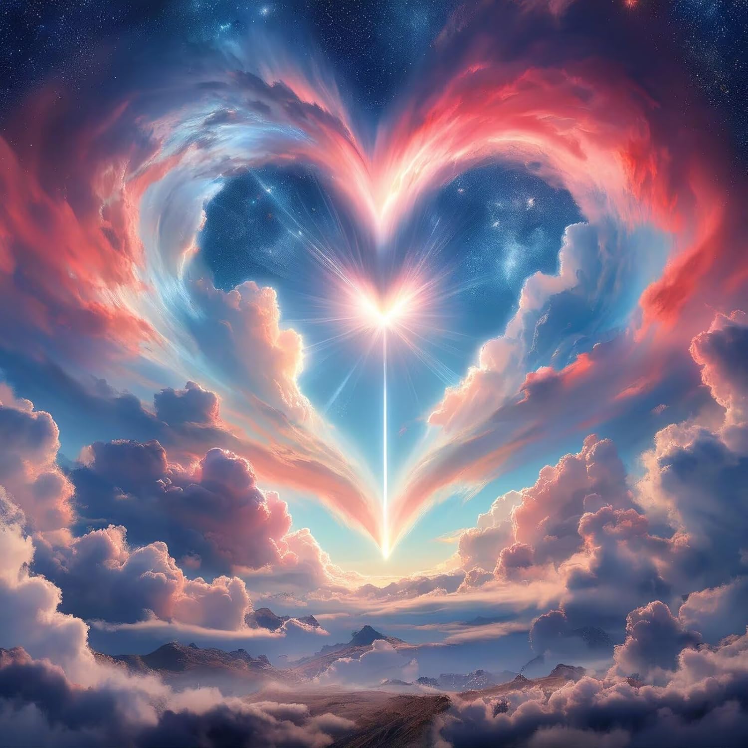 5D Diamond Art Painting Kits for Adults - Love Cloud Diamond Painting Kits,Round Full Drill Diamond Art for Home Wall Decor Valentine's Day Gifts 20x24 Inch