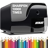 Electric Pencil Sharpener, Heavy Duty Pencil Sharpeners for 6-8mm Colored Pencils, Fast Sharpen, 3 Sharpness Setting, 10,000+ Sharpenings for Classroom/School/Home/Teachers, PS106