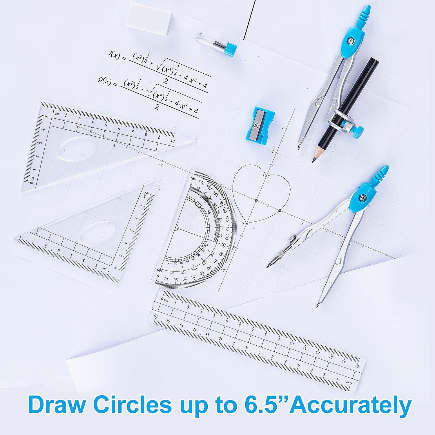 Scale Ruler Stationary Maths Set RODMAIE Metal Architect Scale Ruler Set 4 PCS Technical ...