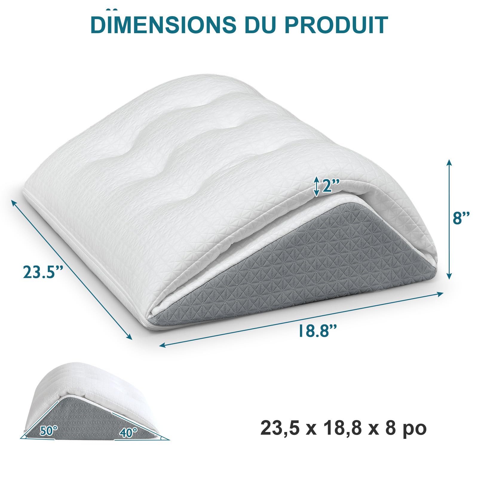 Cuscino per ginocchia in memory foam a due strati