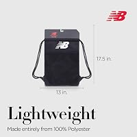Amazon.com | New Balance Drawstring Backpack, Sports Cinch Gym Bag