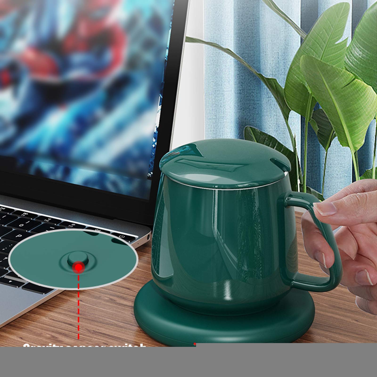 USB-bekerverwarmer voor kantoor, verwarmde melkvee, verwarmde koffiemok