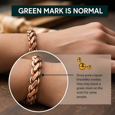 Touchstone copper bracelets | gift for men women |adjustable 100% pure solid real magnetic jewelry | handmade bracelet set combo | rope braided tibetan bangles.