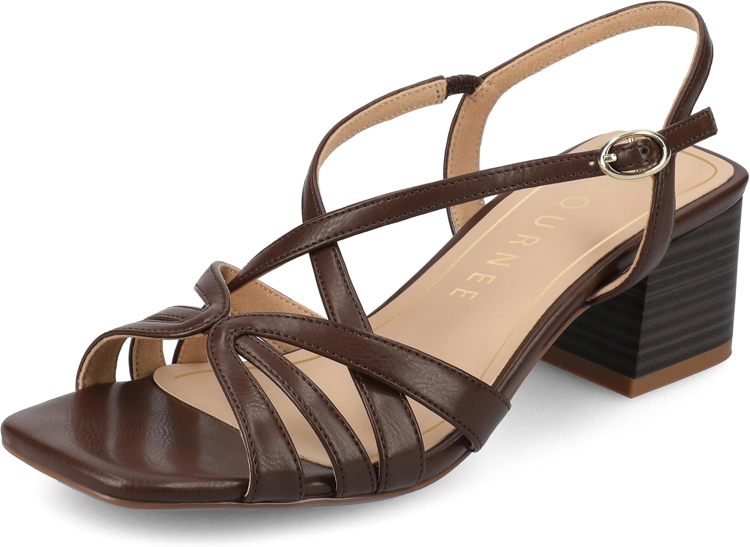 Journee Womens Block Heel - Cushioned Footbed