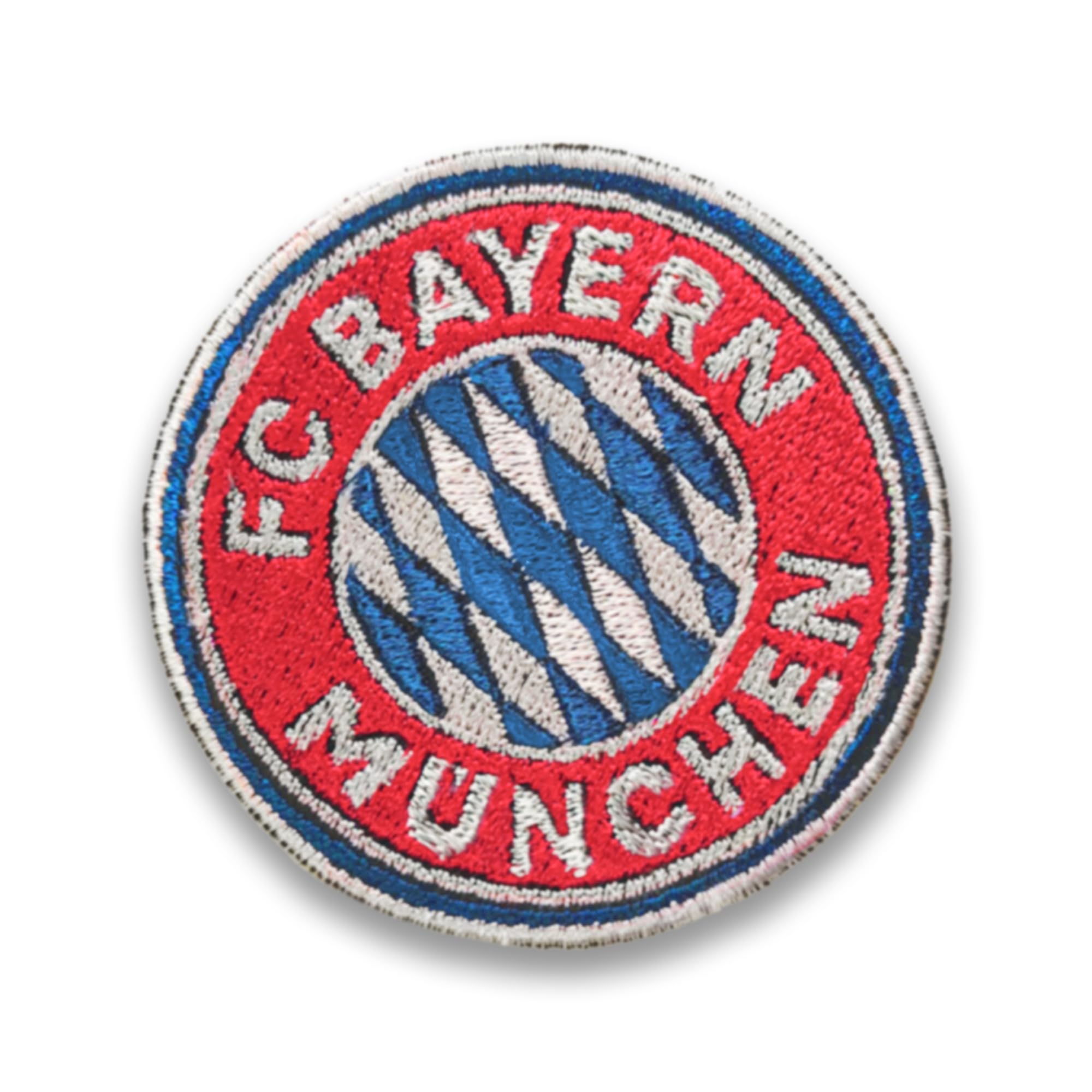 Pack of 2 (Ignore Garland/Wreath) Iron-on or Sew-on Embroidered Patch for Embroidery on Accessories (FC Bayern Munich) ILMUSH 3 X 3 inches