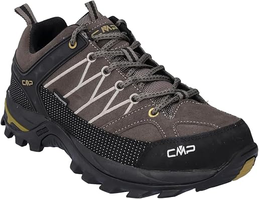 CMP Rigel Mens Low Waterproof Hiking Shoes Suede Trail Shoes with Ankle Support & All-Terrain Grip