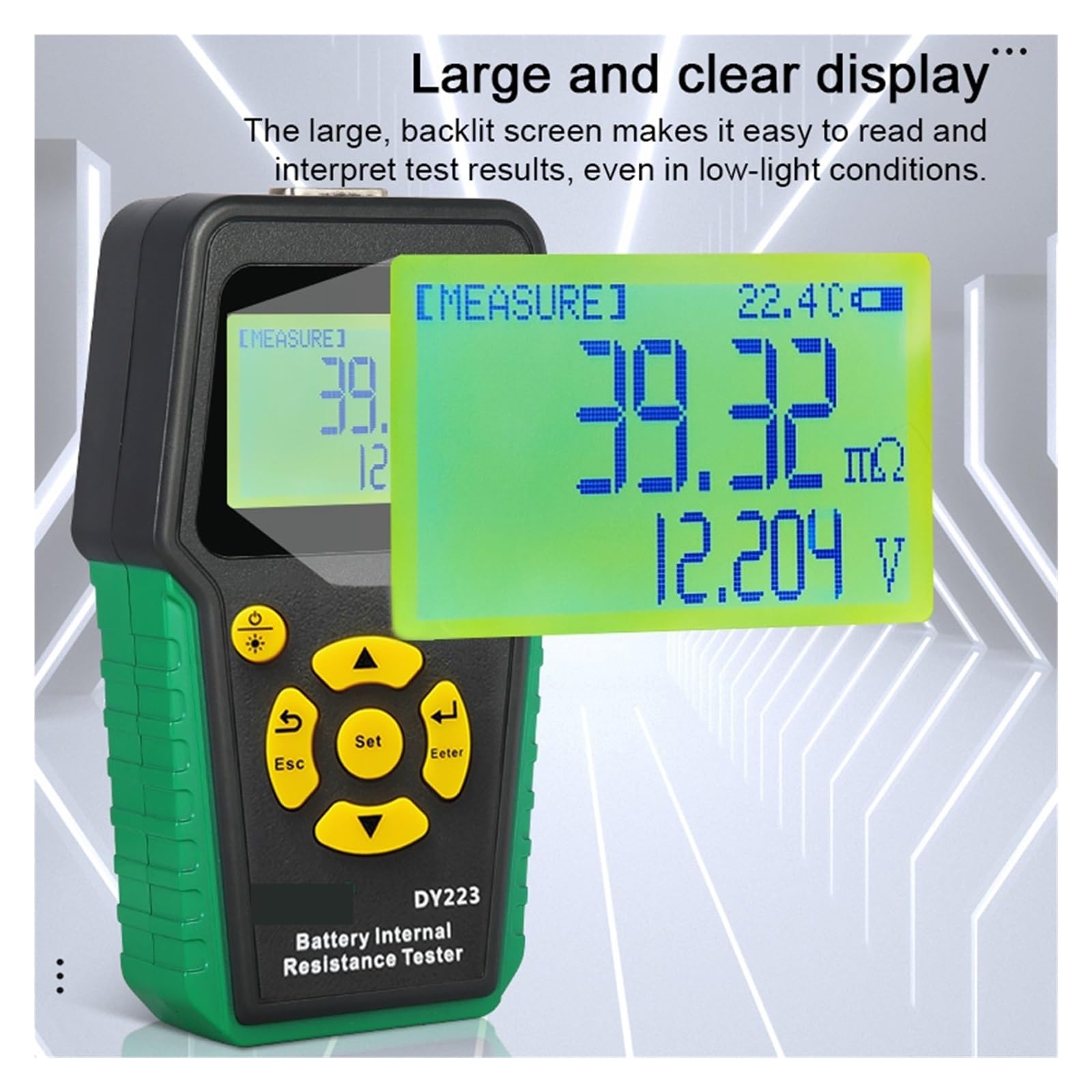 DY223 Batterie Lithium testeur de résistance Interne Test de Tension Instrument de Diagnostic de défaut Automobile analyseur de Batterie de Voiture numérique