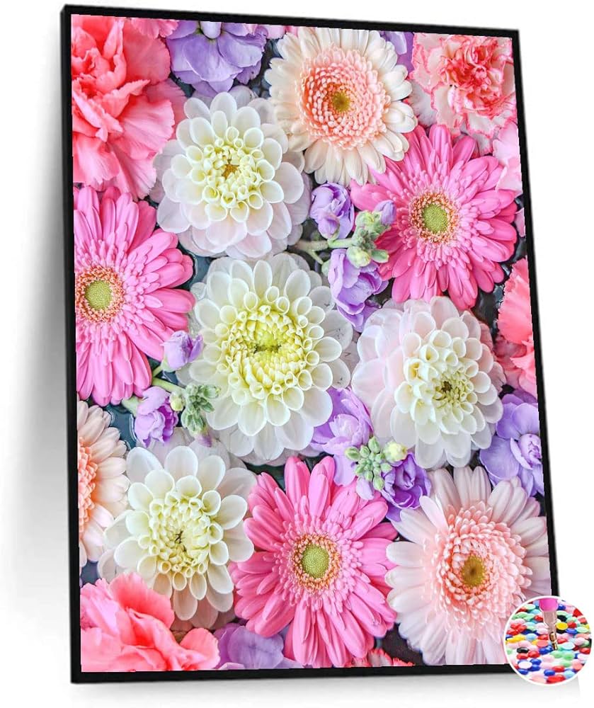 Amazon | ダイヤモンドアート 花 ダイヤモンド塗装キット ダイヤモンド