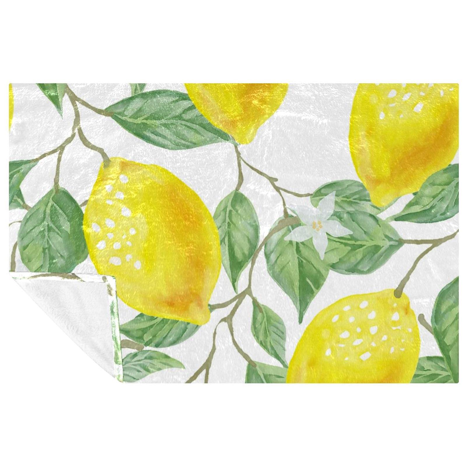 Couverture douce motif citron pour des instants chaleureux et cocooning en famille