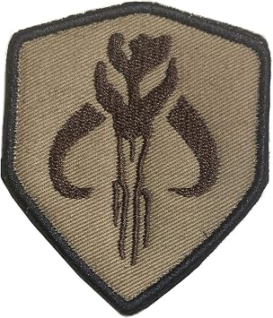 Tactical Movie Skull Shield Mercenary Hunter Badge Emblem Embroidered Badge Emblem Patch Hook & Loop Tactical Patch for Backpacks Caps Jersey Jeans Jacket - Brown