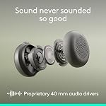 Logitech Zone Wireless 2 ES - Noise-Canceling Wireless Headset with Adaptive Hybrid ANC, Bluetooth, Black