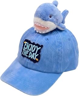 Adult 3D Plush Marine Animal Baseball Cap Adjustable Cartoon Hat with Fun Embroidery Slogans Adjustable Cap for Women Men