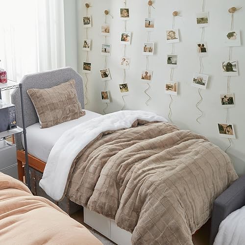 Miniatura 9 de Byourbed Chunky Bunny Crossing - Coma Inducer Juego de edredón extragrande King - Blanco Pimienta Tan