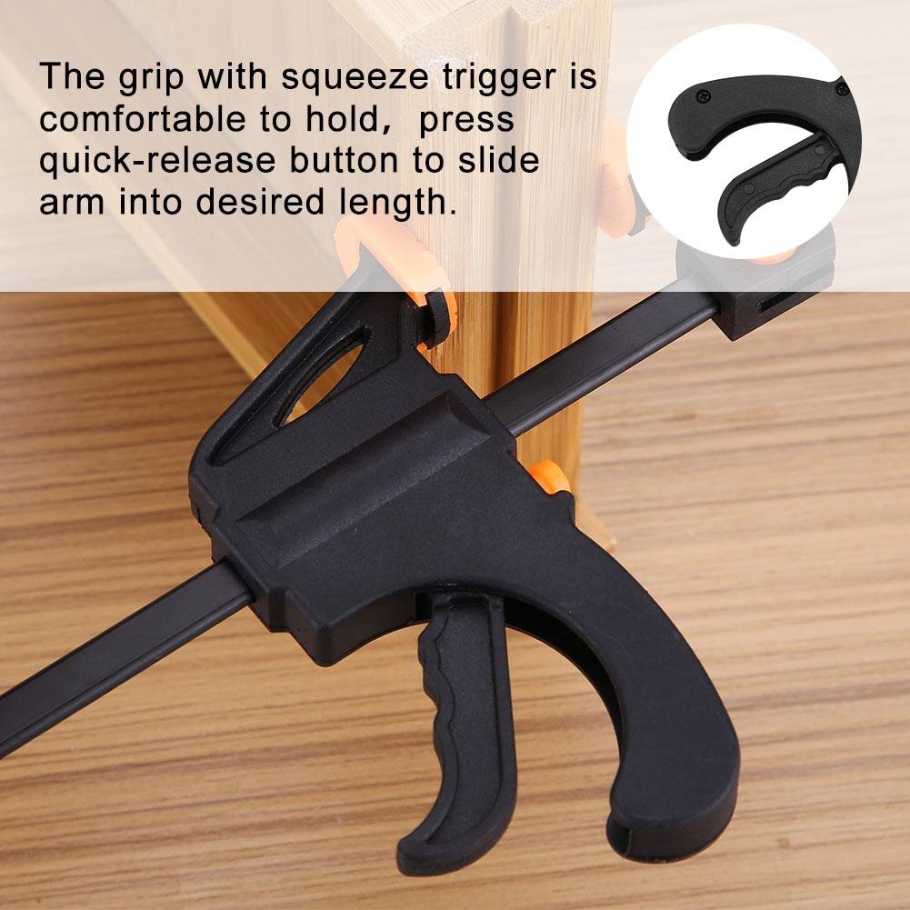 Clamp, Asixx 4Pcs 4-Inch x 8-Inch Ratchet Clamp, Mini Clamp for Woodworking DIY Hand Tool Kit