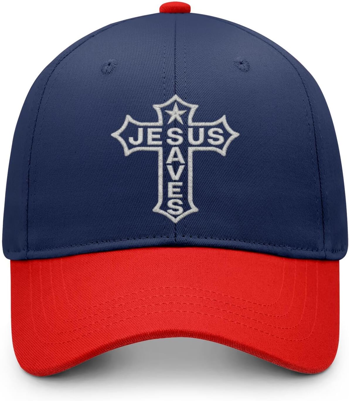 Jesus Saves Cross Baseball Cap, Unisex Christian Hat for Men Women, Gift Trucker Hats, Embroidered Vintage Snap
