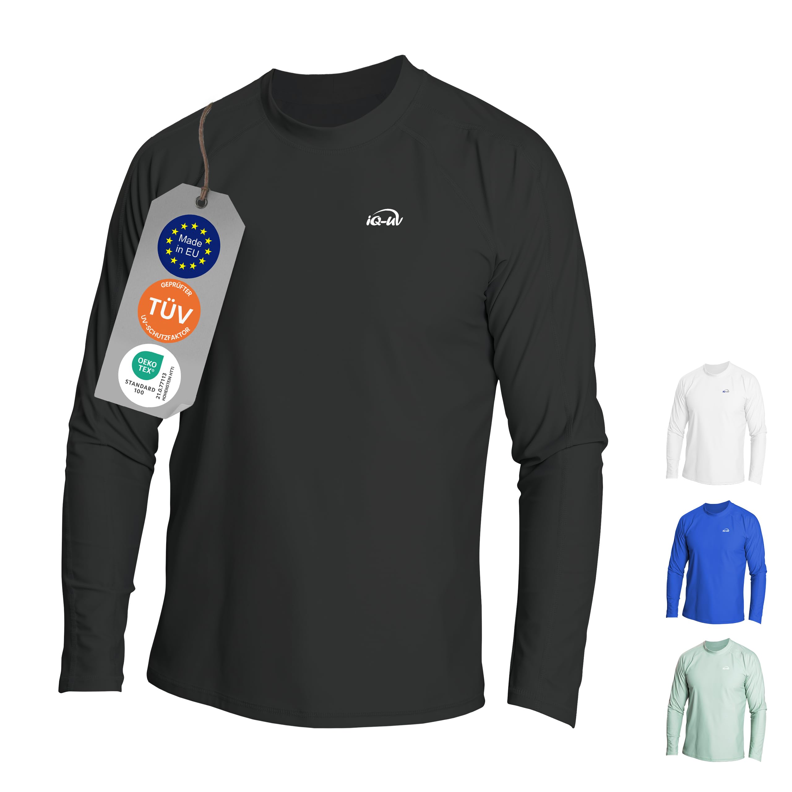 IQ-Company IQ 300 - Camiseta de Manga Larga para Hombre con protección UV