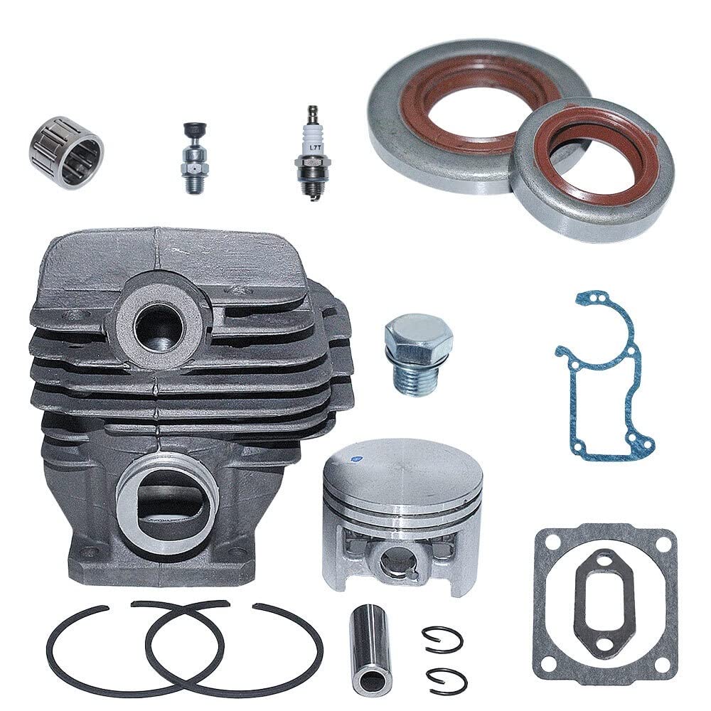 Kit de pistón de Cilindro de 46mm Compatible con Stihl 028AV 028, Kit de Junta de Sello de Aceite de bujía de Motosierra, Herramientas de jardín, Piezas de Repuesto