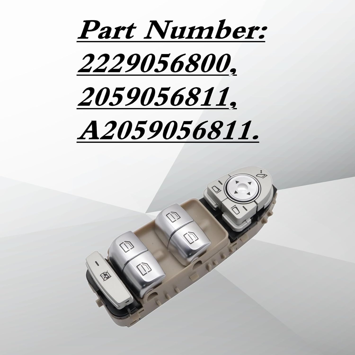 XQSMWF Master Power Window Switch Front Driver Side 222905680 2059056811 A2059056811 Compatible with Mercedes-Benz C Class C300 C350e GLC Class GLC43 AMG GLC300 C43 C63 2015 2016 2017 2018